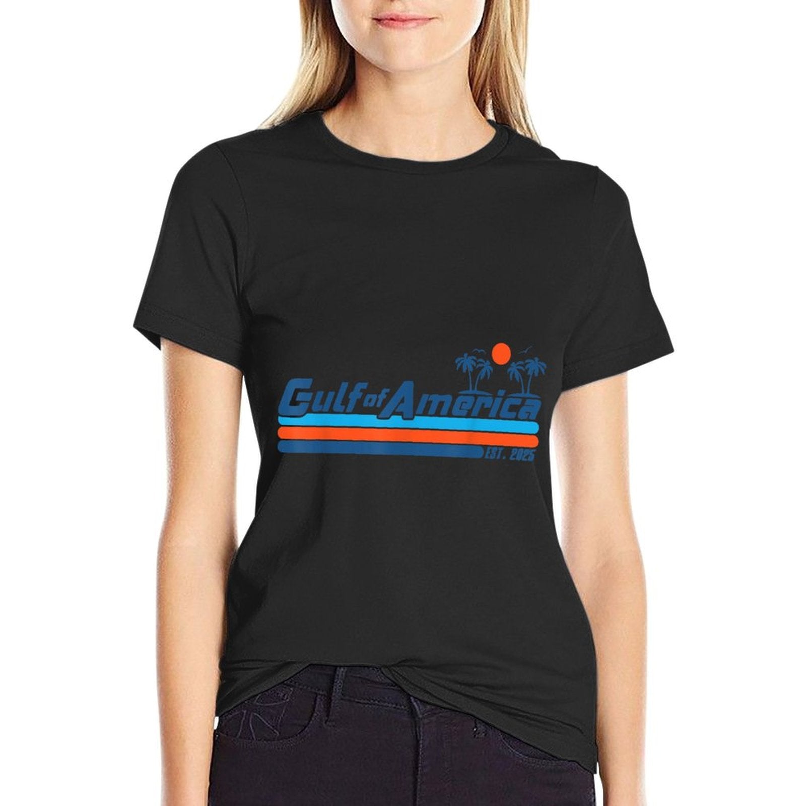 Gulf of USA America Est 2025 Retro Vintage Beach Mens Women Comfortable T-Shirt