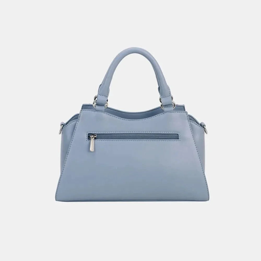 David Jones PU Leather Handbag Sleek Durable Everyday Tote