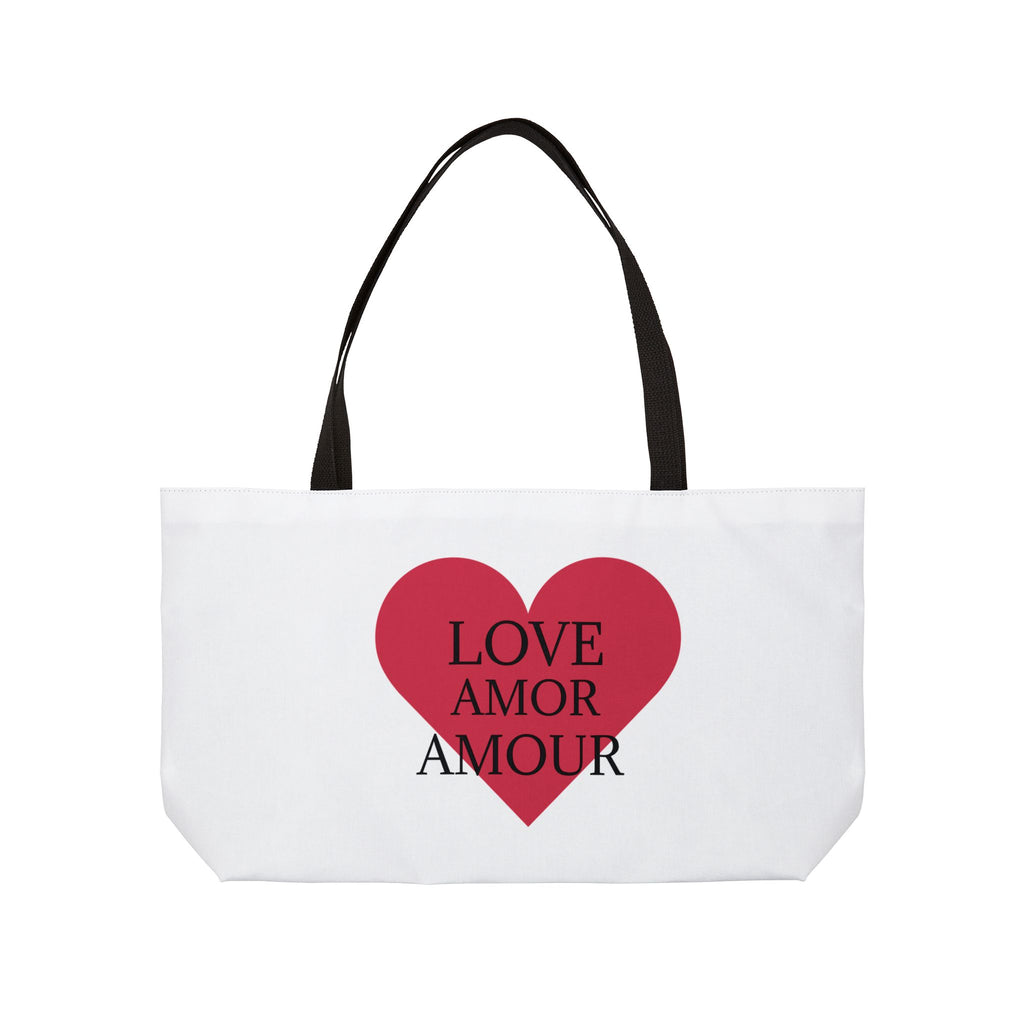 Love Amor Amour Weekender Tote Bag - Stylish Travel Companion