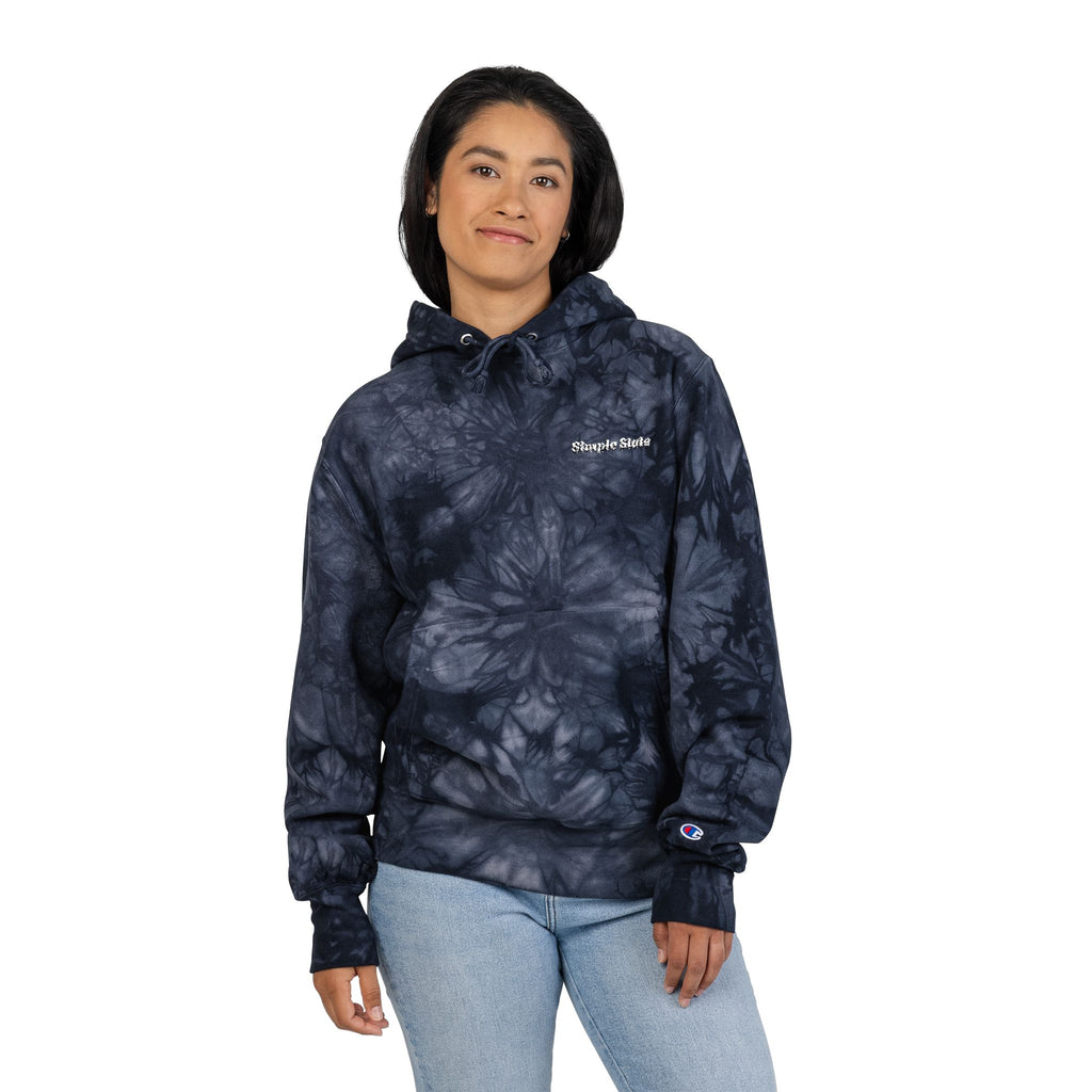Unisex Tie-Dye Hoodie with Embroidery - Stylish and Cozy Fashion Statement