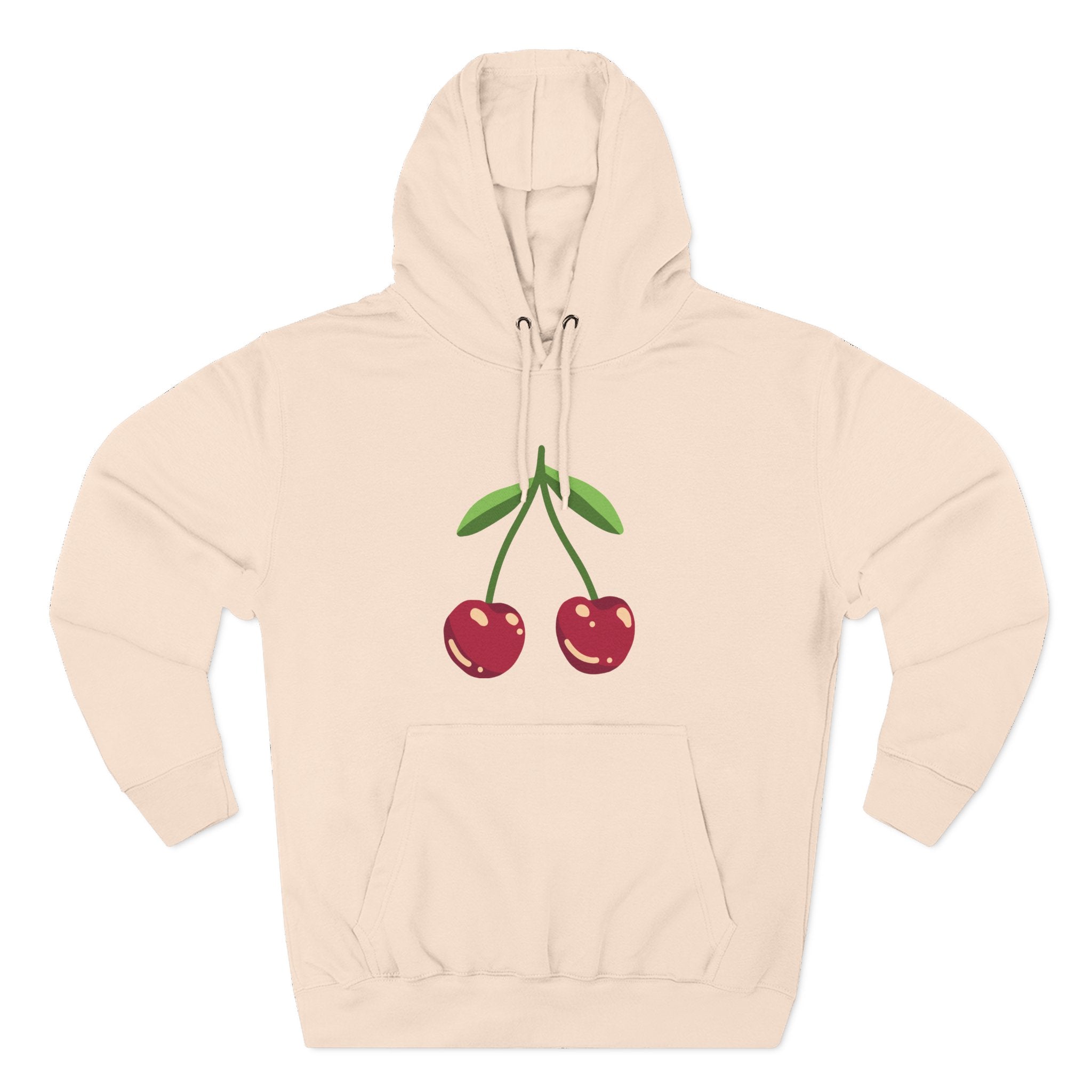 Cherry Graphic Hoodie — Cute Double Cherry Fleece Pullover