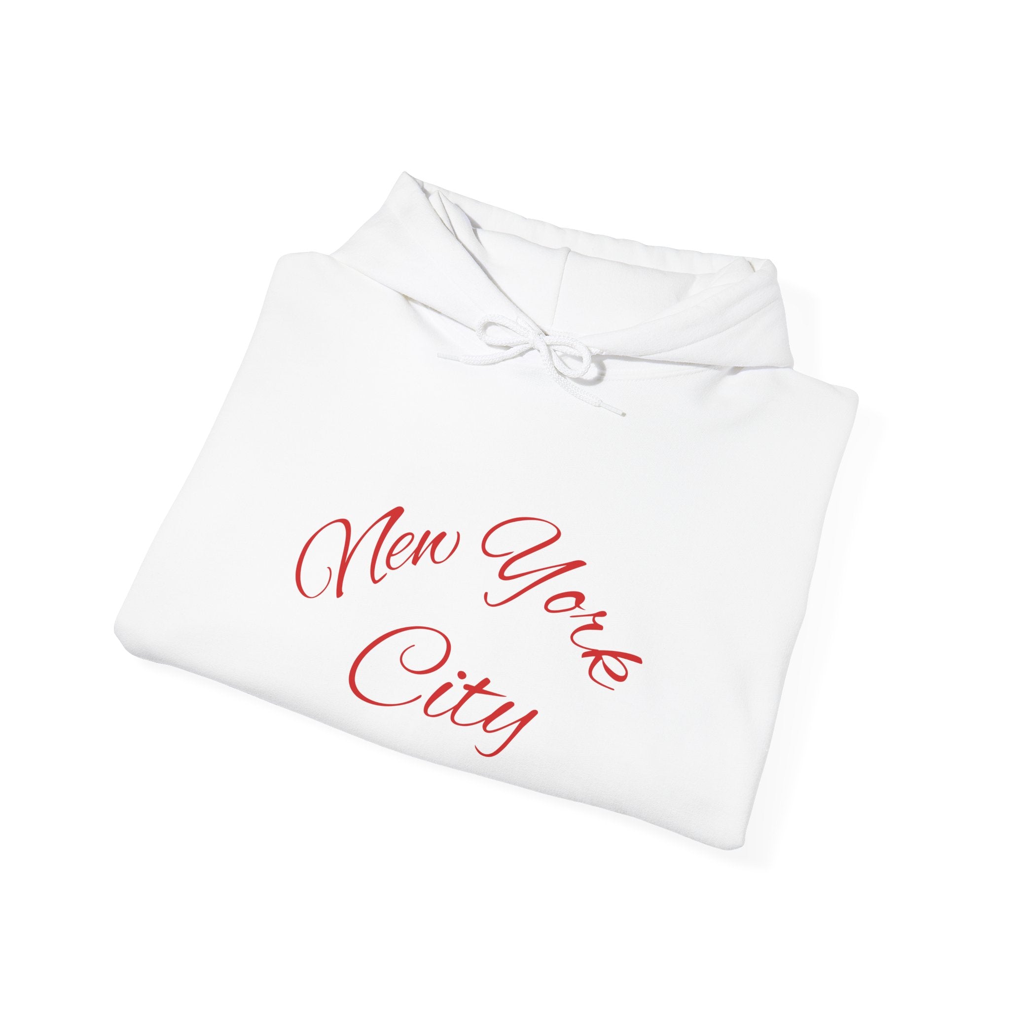 New York City Script Hoodie — Elegant Pink Script NYC Pullover