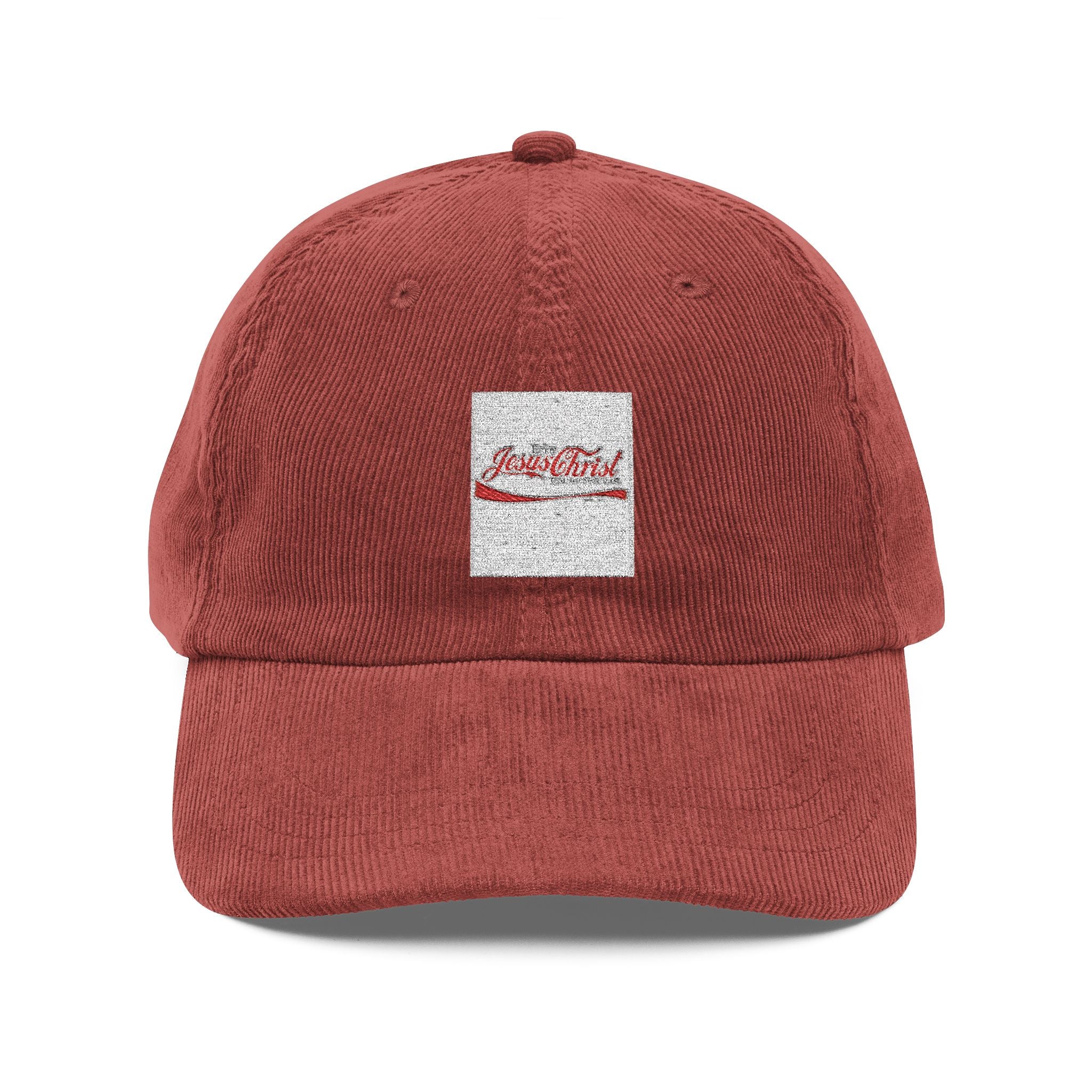 Vintage Corduroy Cap with Embroidered Patch