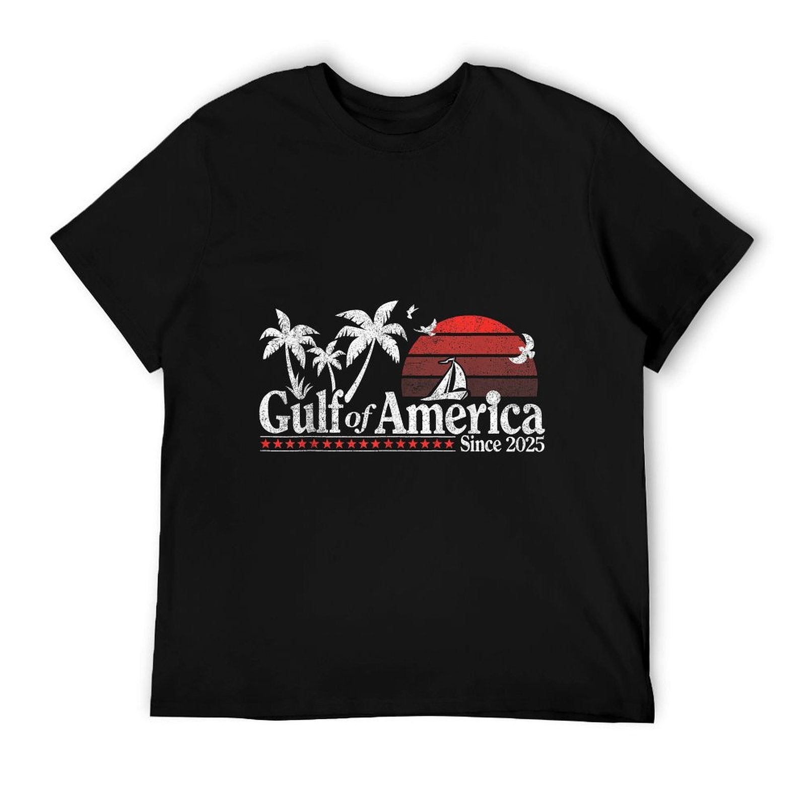 Gulf of US America Retro 1970s Heathered Texture T-Shirt