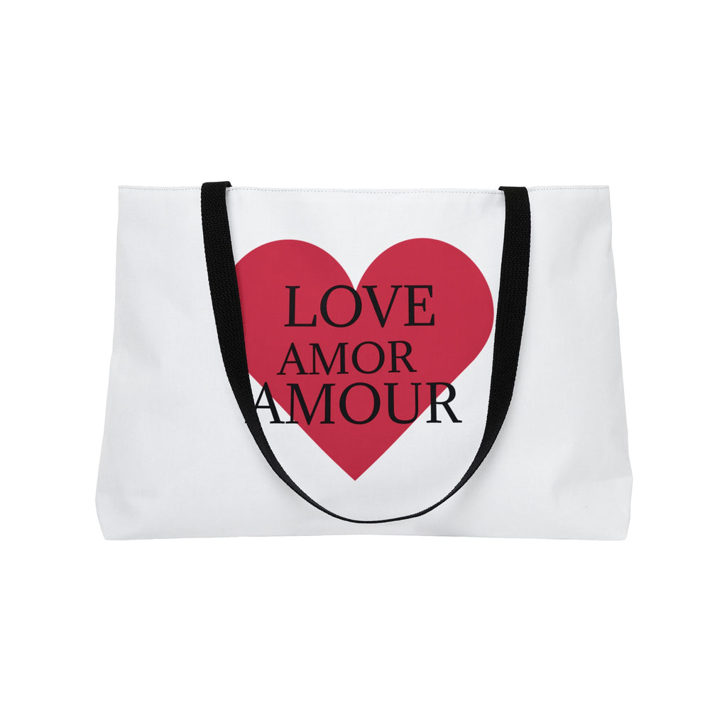 Love Amor Amour Weekender Tote Bag - Stylish Travel Companion