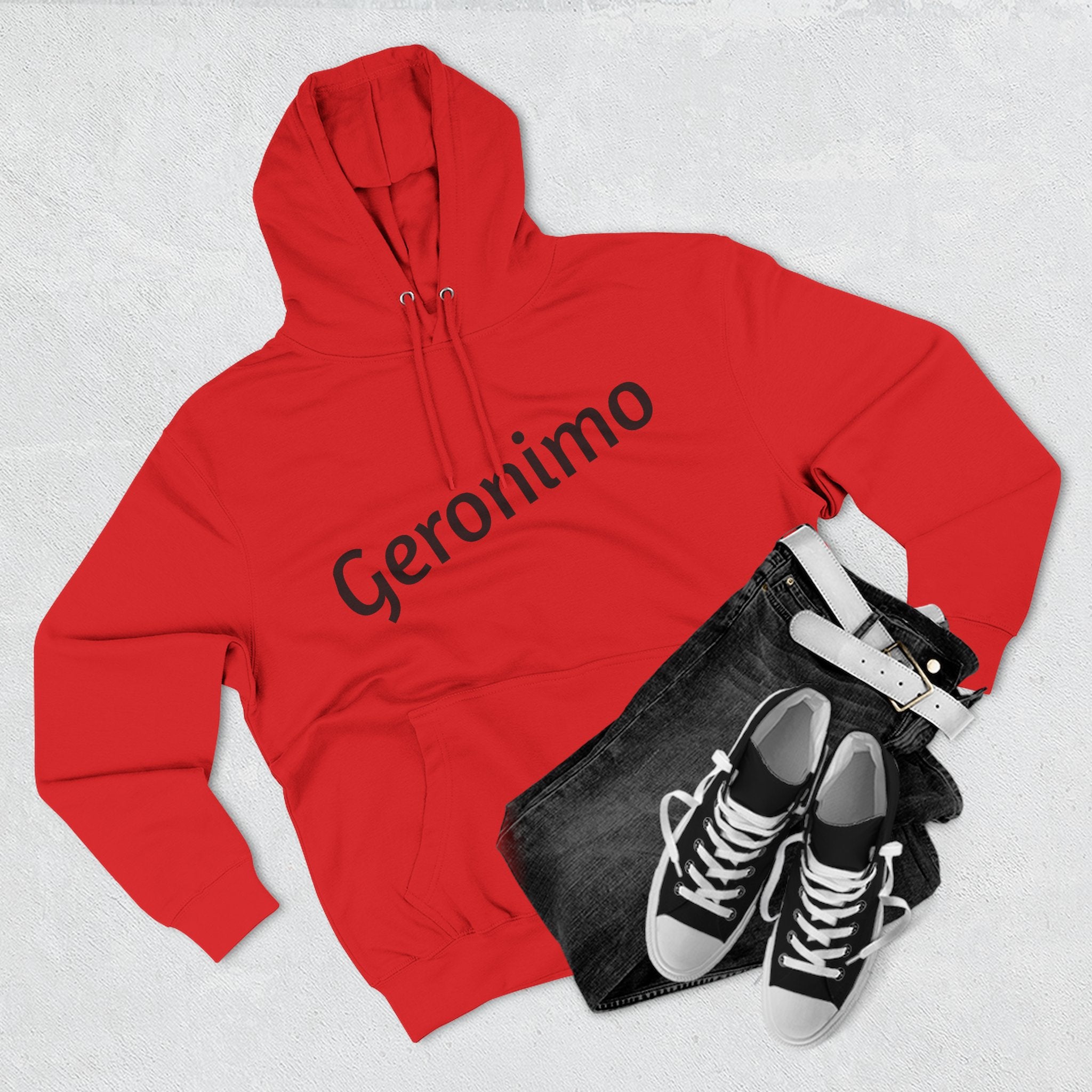 Geronimo Three-Panel Fleece Hoodie - Comfortable Casual Wear for Adventure Seekers