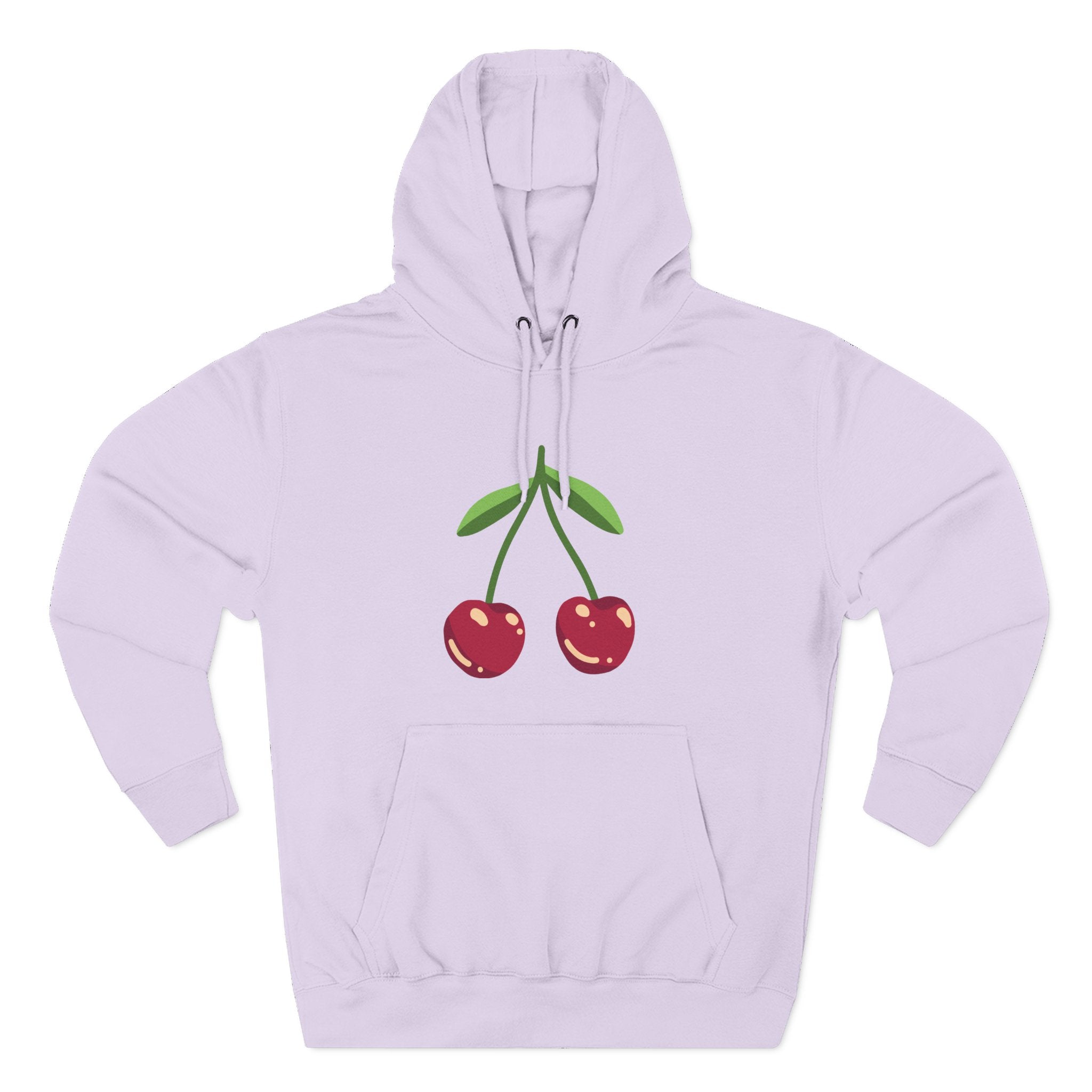 Cherry Graphic Hoodie — Cute Double Cherry Fleece Pullover