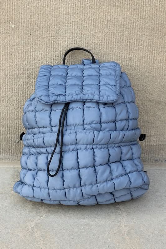Stevie Quilted Puffer Backpack Large Front Compartment