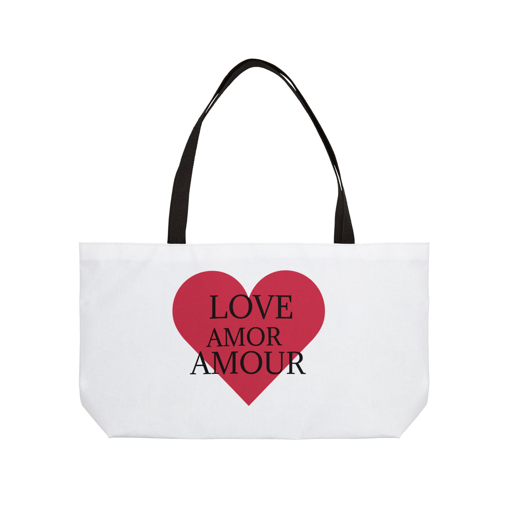 Love Amor Amour Weekender Tote Bag - Stylish Travel Companion