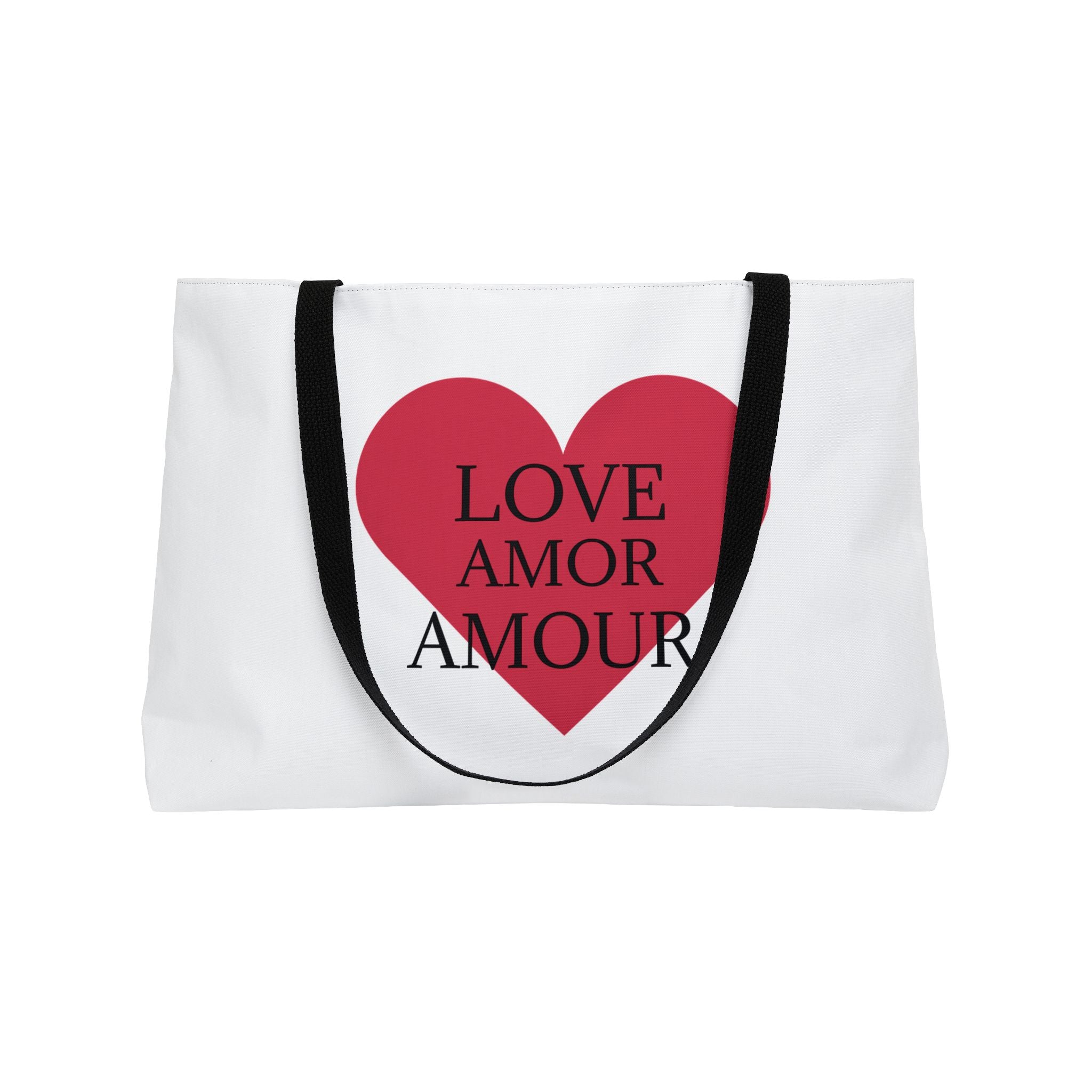 Love Amor Amour Weekender Tote Bag - Stylish Travel Companion