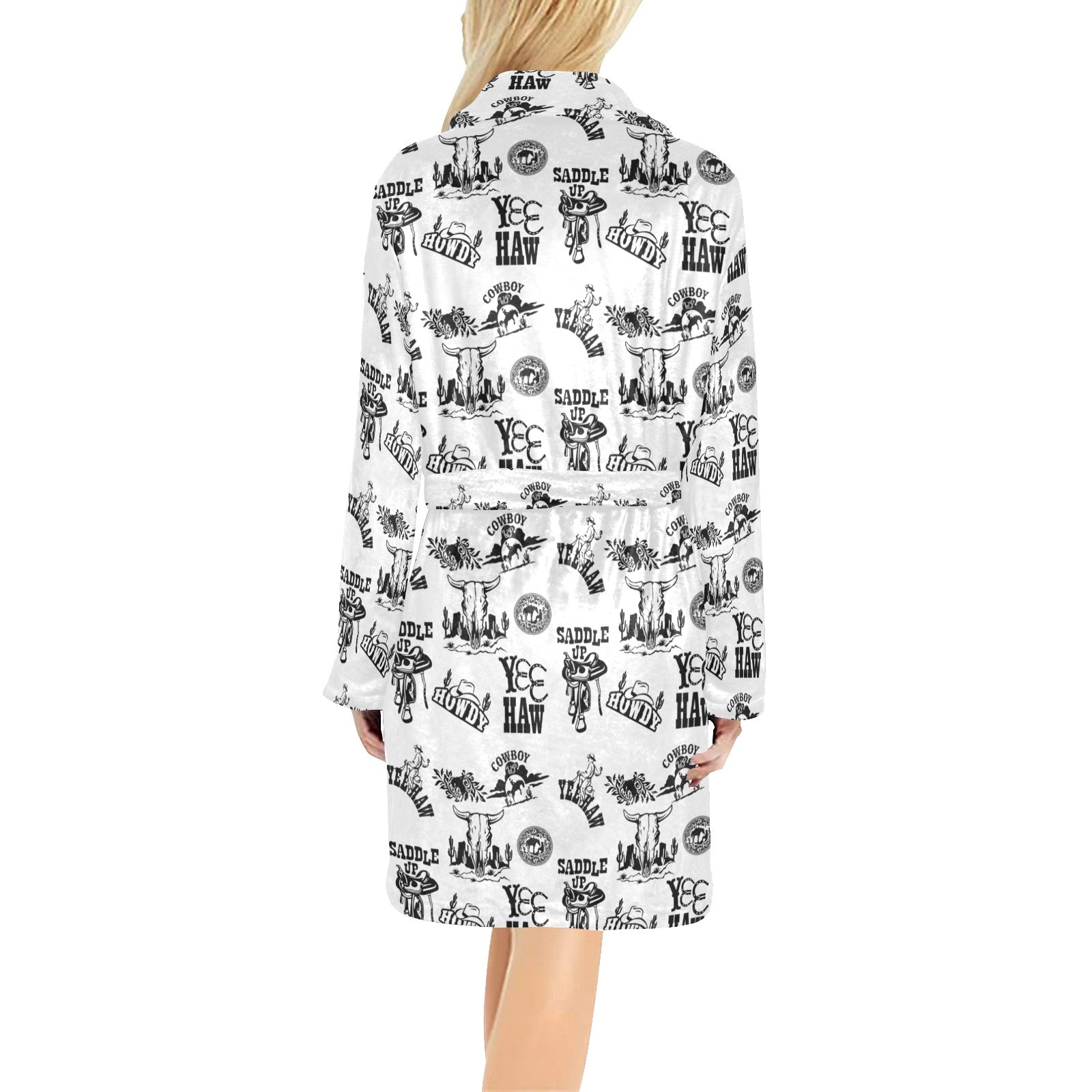 Cowboy Print Women's Western Bath Robe