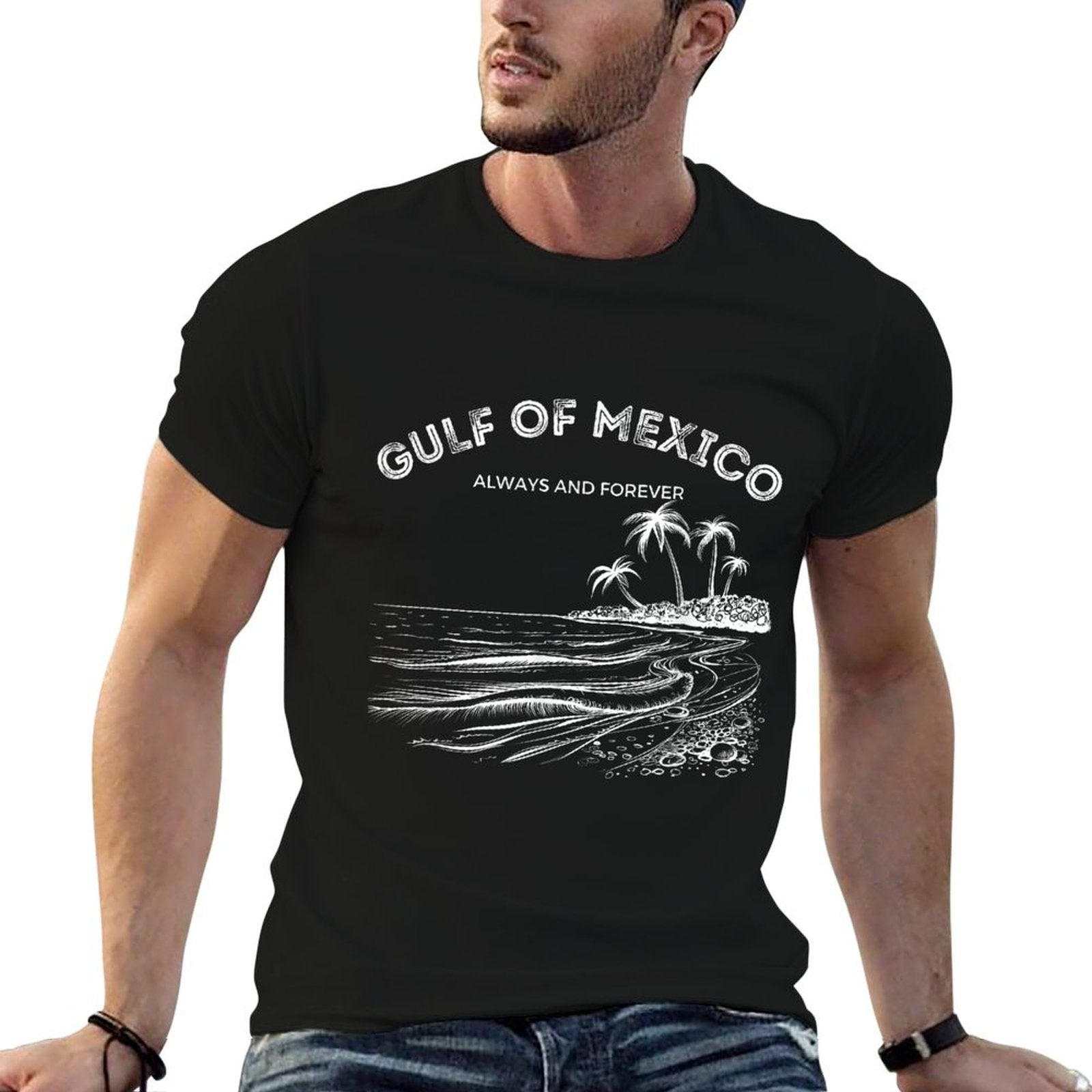 Gulf of USA America Gulf Of Mexico Retro Throwback Design Soft T-Shirt