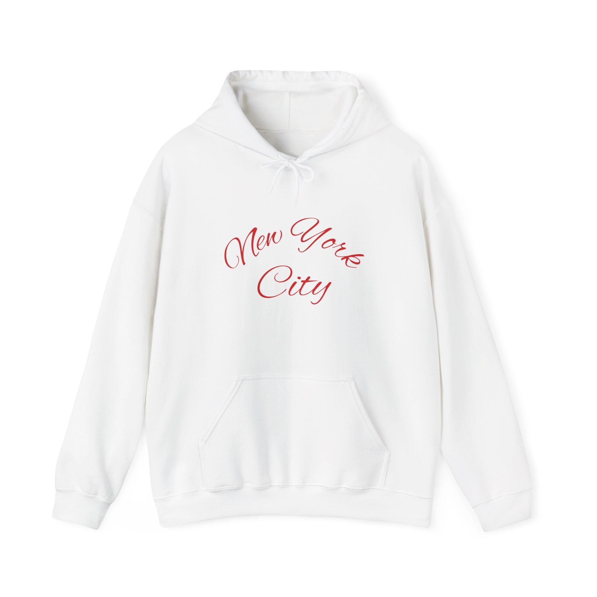 New York City Script Hoodie — Elegant Pink Script NYC Pullover