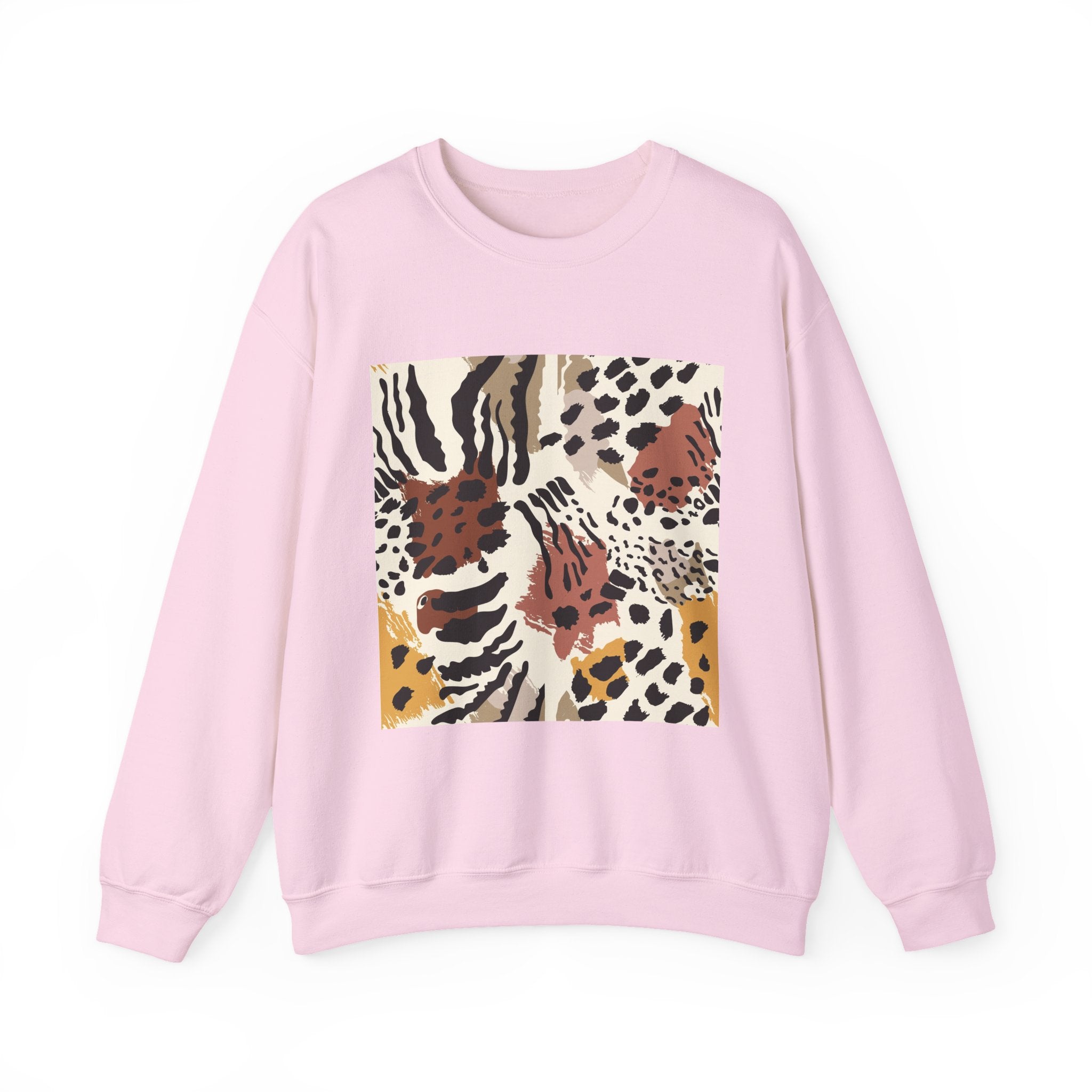 Wild Animal Print Crewneck Sweatshirt