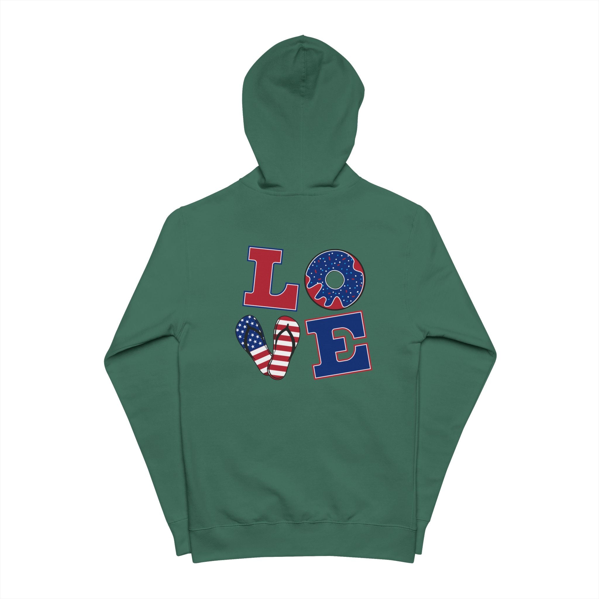 Patriotic Love Zip Up Hoodie