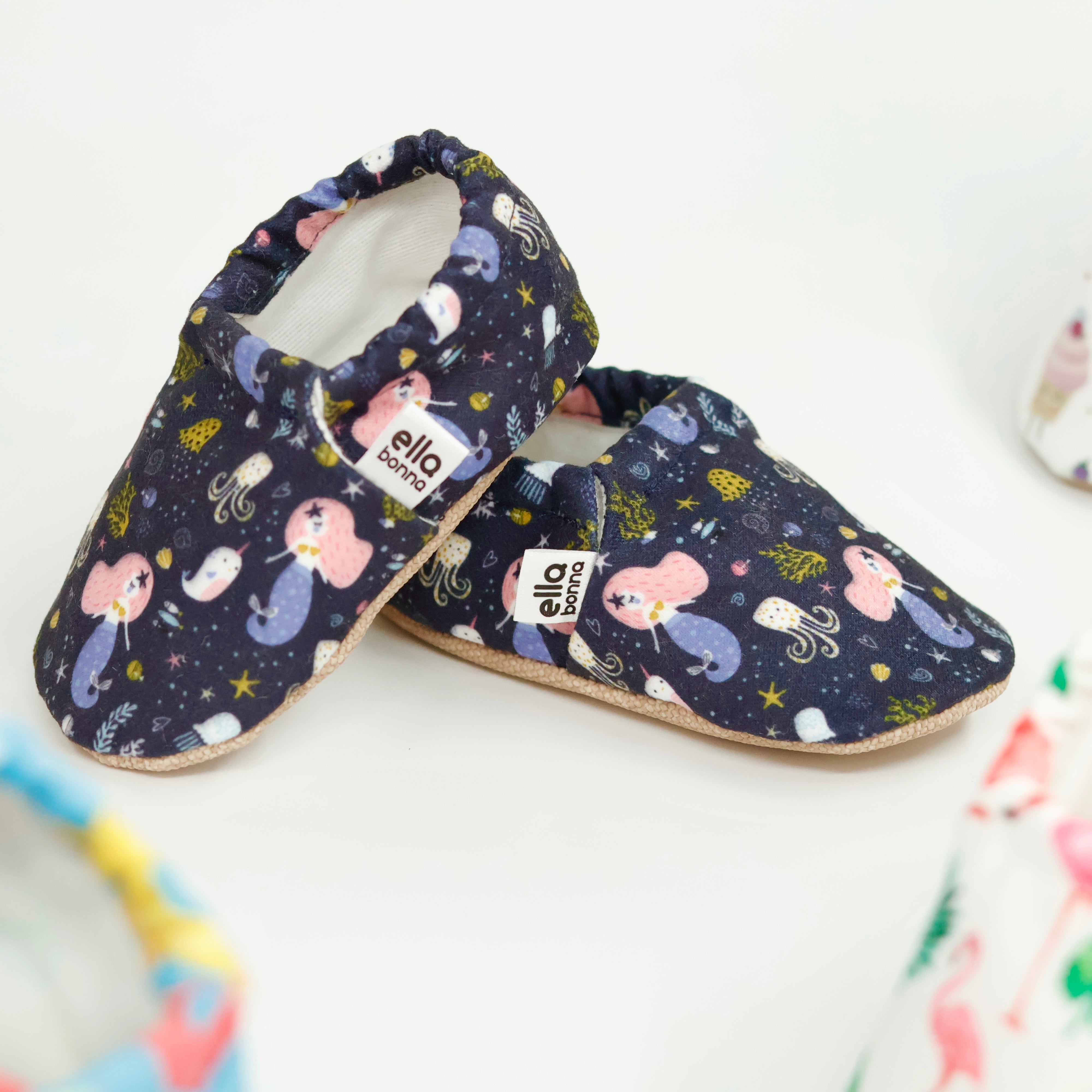Ella Bonna Baby Moccasins, Slippers, Ocean
