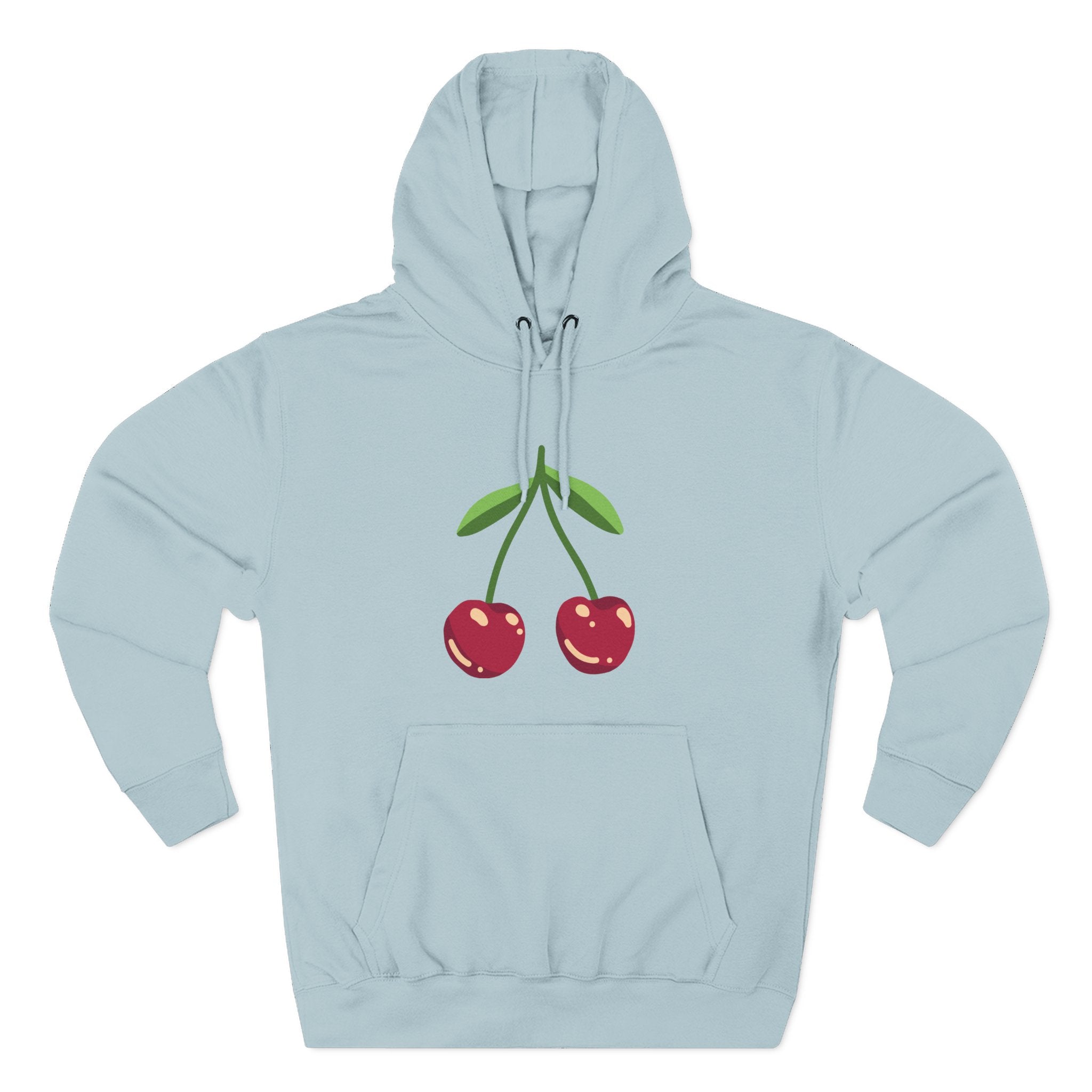 Cherry Graphic Hoodie — Cute Double Cherry Fleece Pullover