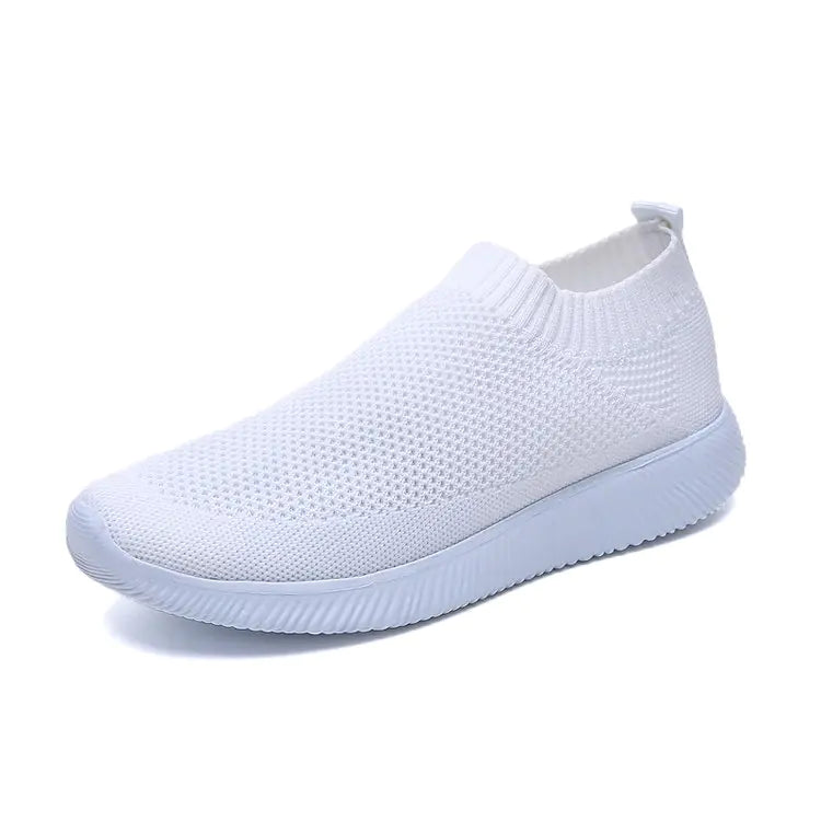 Breathable Mesh Slip-On Round Toe Flat Shoes