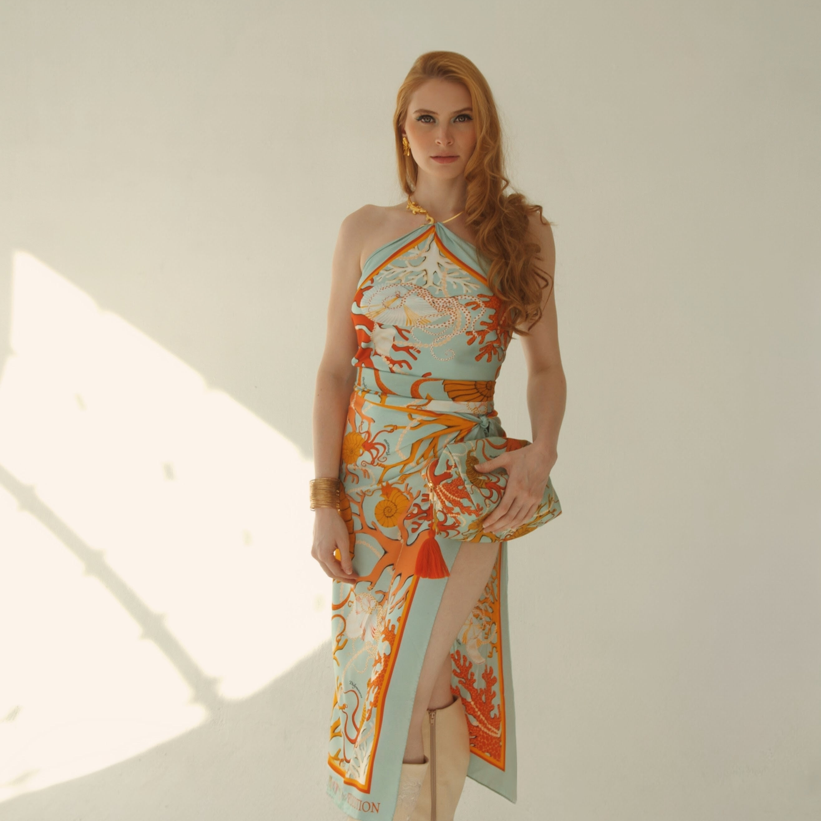 Prehistoric Seas Silk Scarf