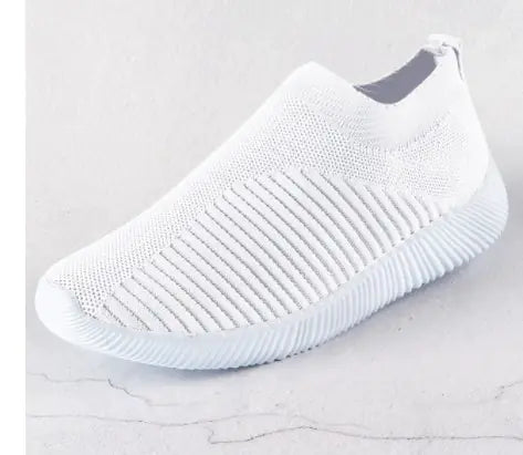 Breathable Mesh Slip-On Round Toe Flat Shoes