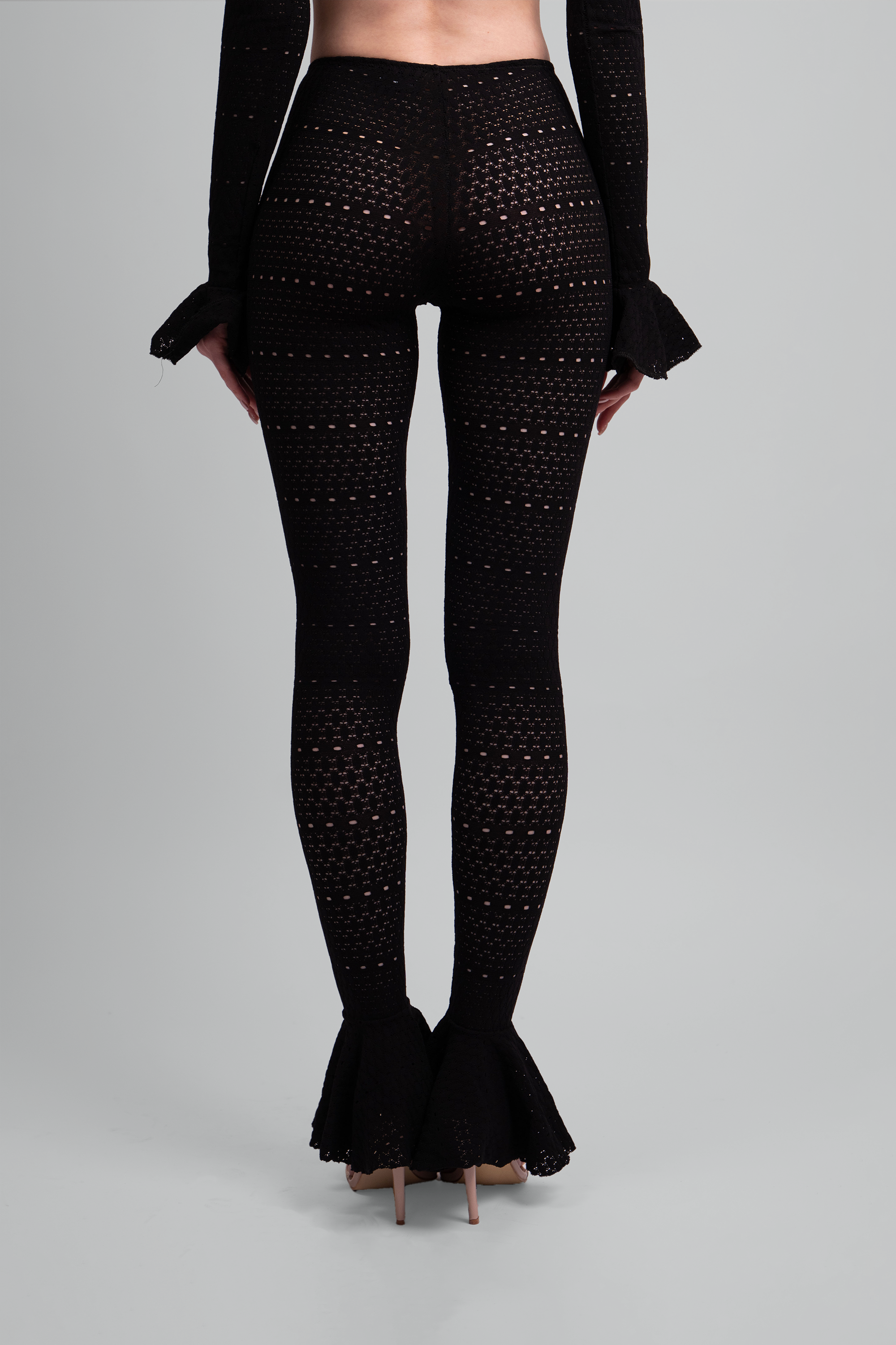 Scarlet Black Lace Knit Set