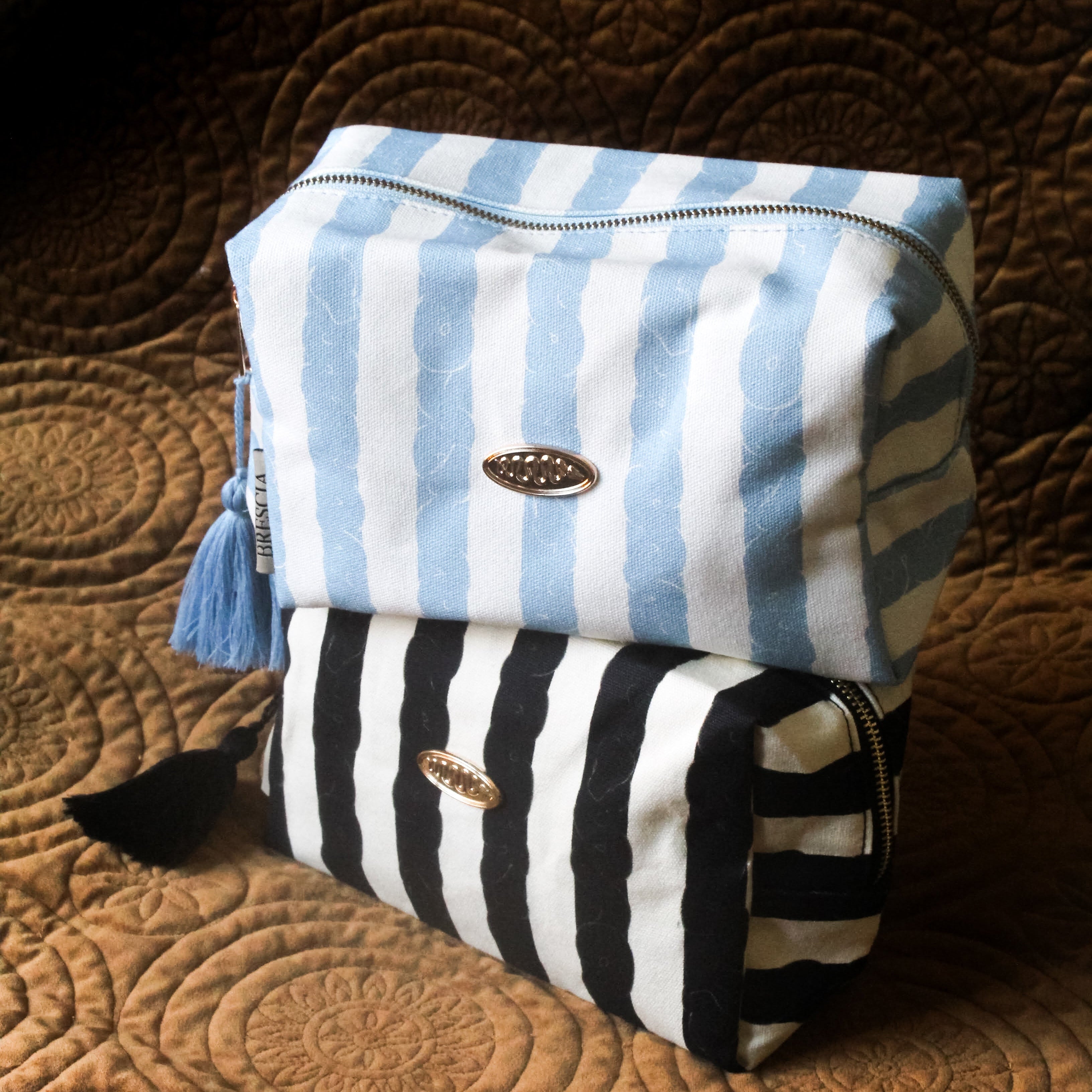 Serpentine Stripe Travel Bag - Powder Blue
