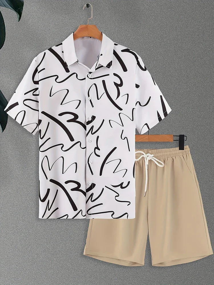 Resort wear Luxury Style Men's Short-sleeved outfit