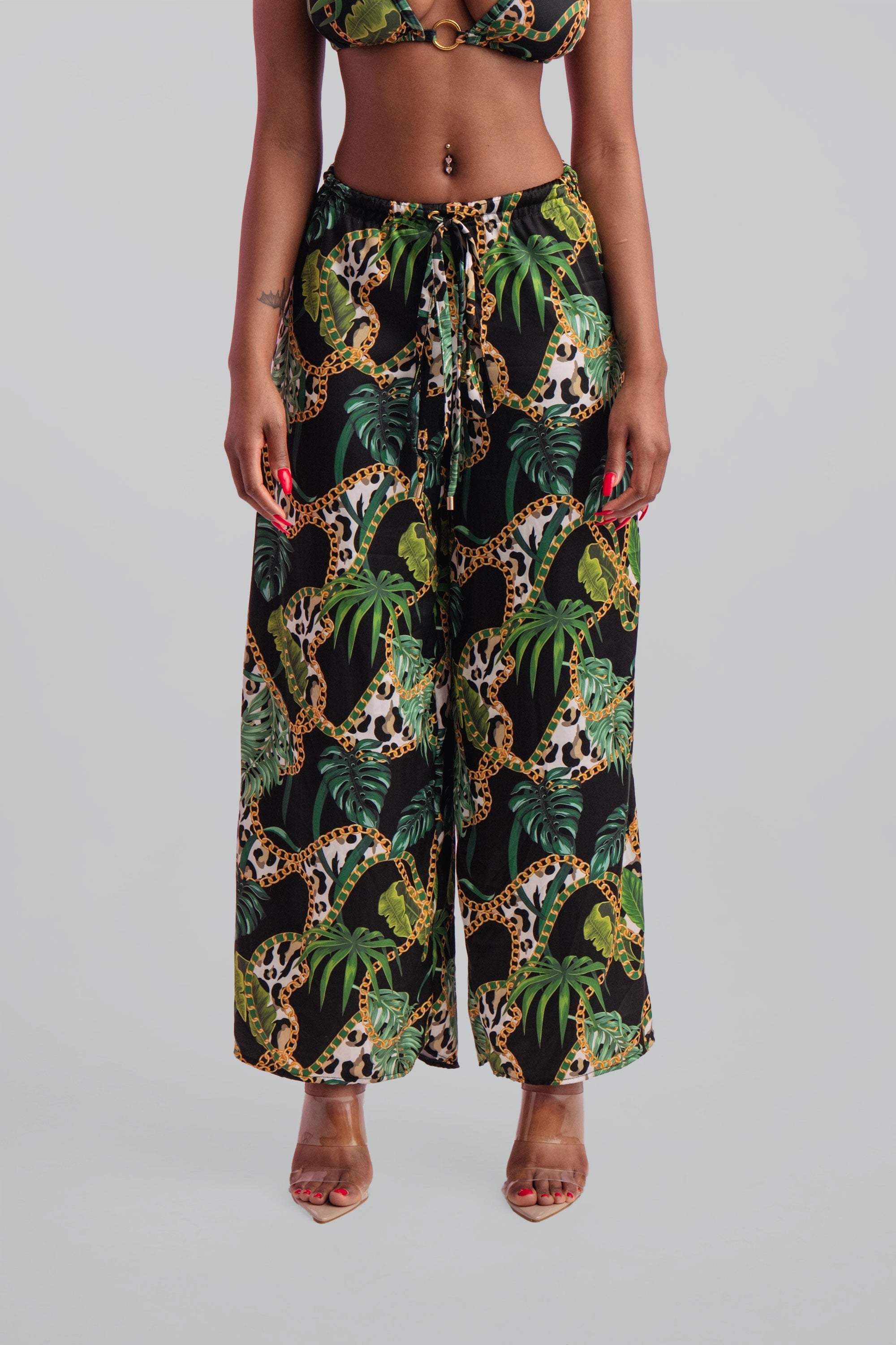 Sheena Satin Cover Up Pants