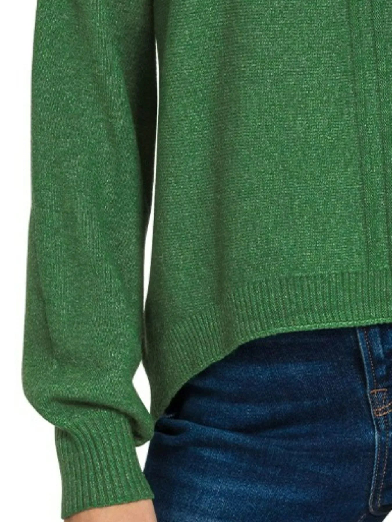 Viscose Front Seam Round-Neck Sweater