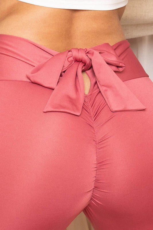Bow High Waist Back Tie Sport Legging