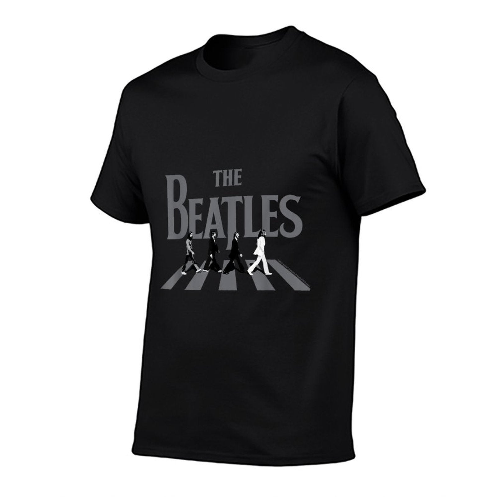 The Beatles - Abbey Road Greyscale Album Cover Wrinkle-resistant T-Shirt