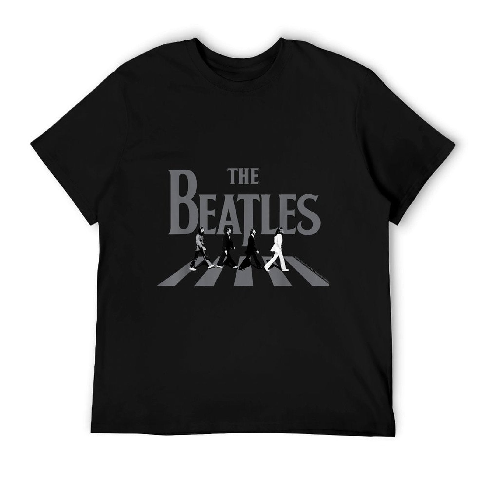 The Beatles - Abbey Road Greyscale Album Cover Wrinkle-resistant T-Shirt