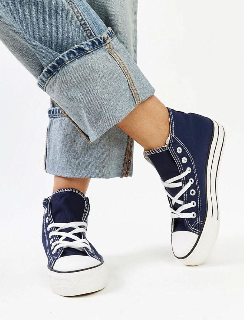 Solea Navy high-top sneakers