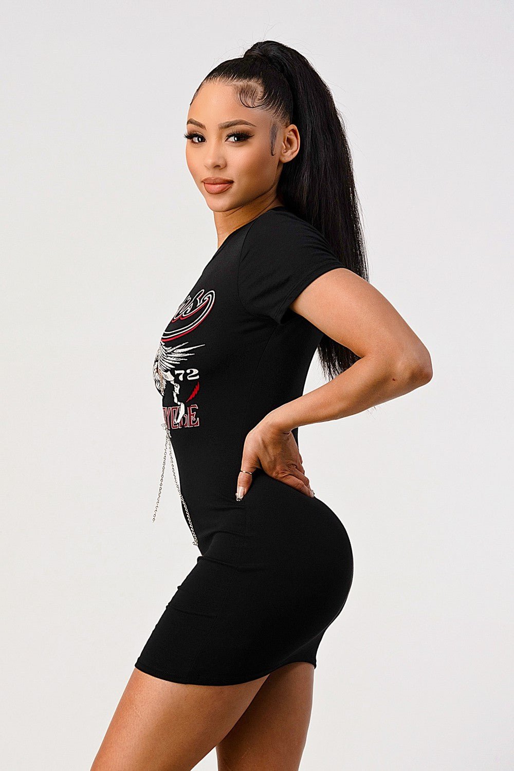 Eagle Ride Chain Lace Up Front Dress