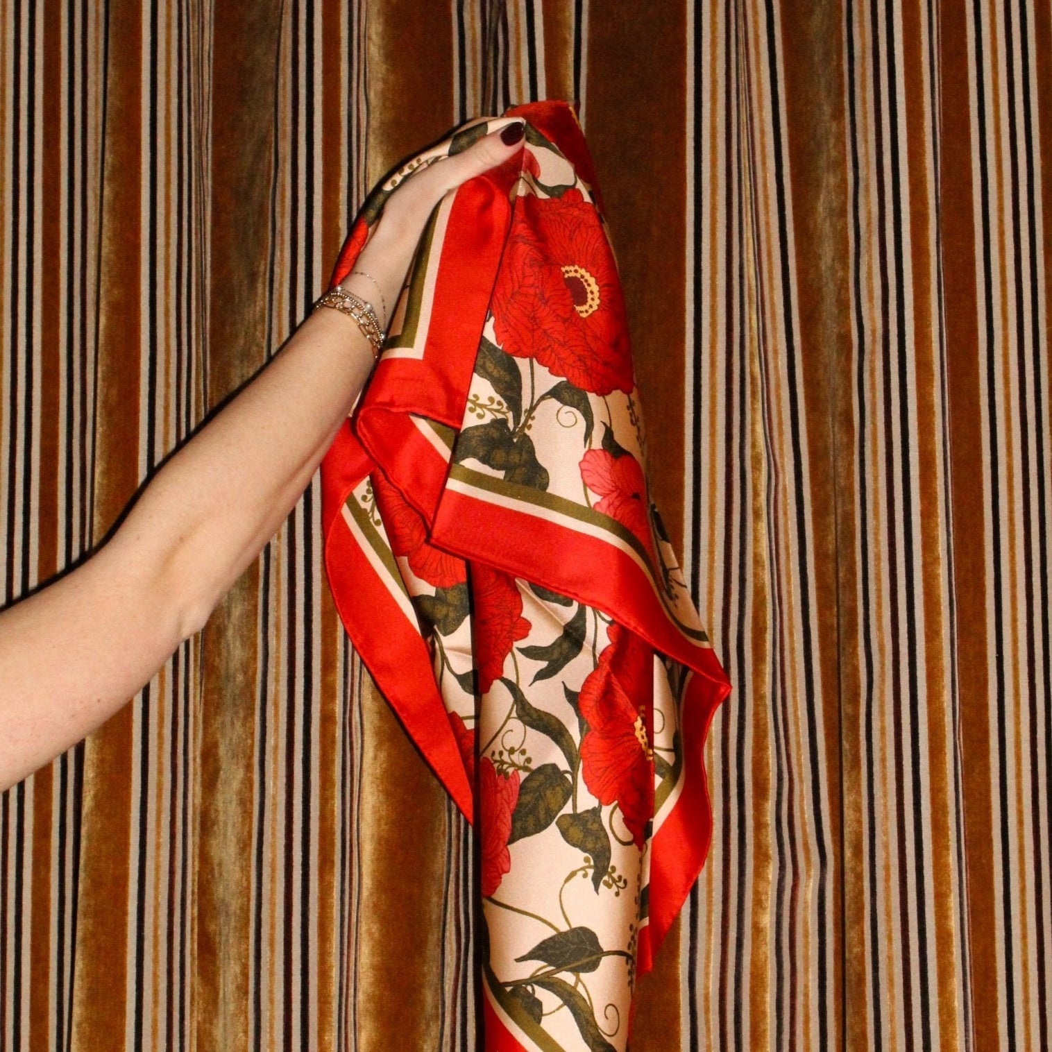 Whimsical Garden Silk Scarf
